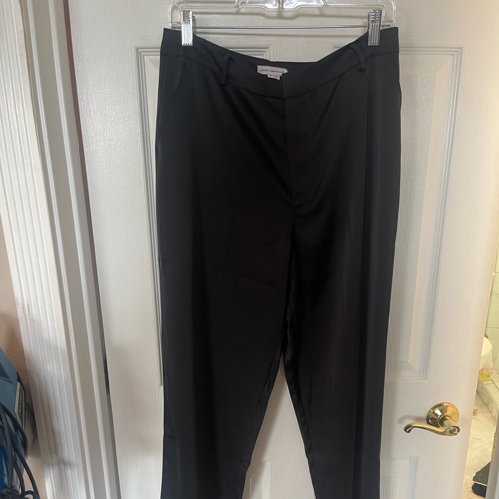Black silky good American pants